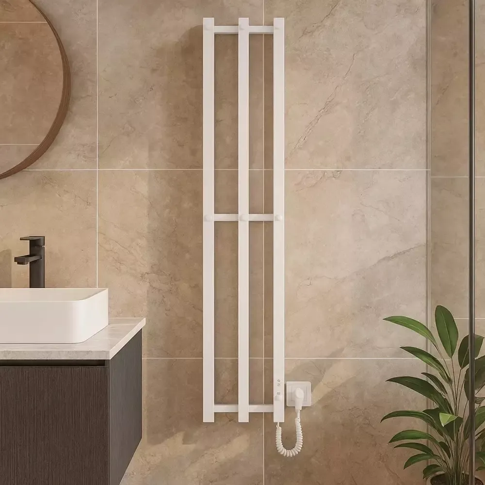 Електрична рушникосушка Hygge Family Slim 1170х250х80мм, білий матовий (3.164.045798.WM) Фото - 7
